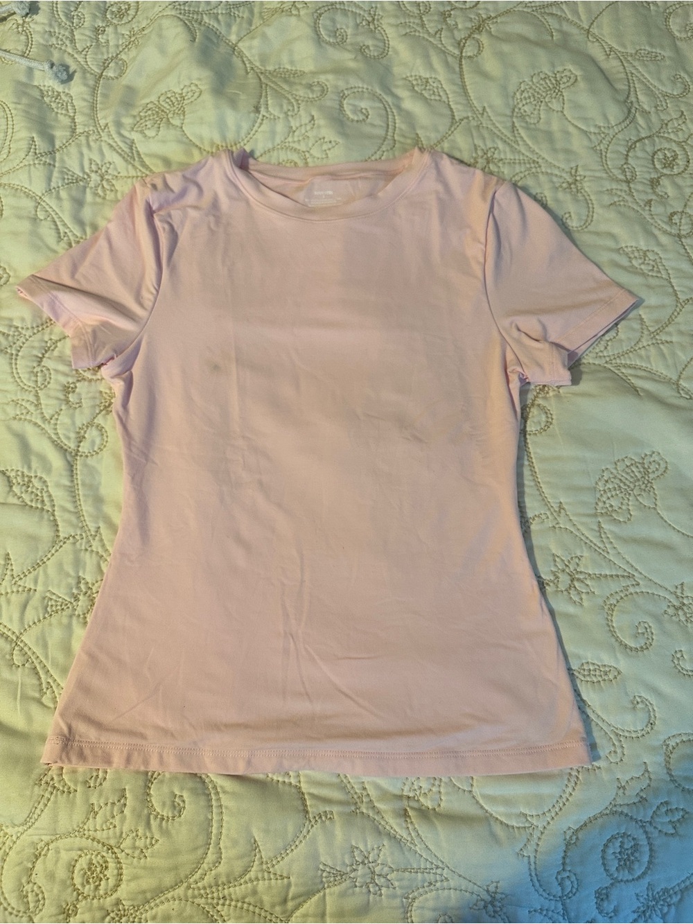 Everyday Short Sleeve Crewneck Tee in Light Pink